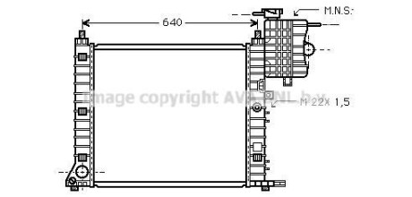 Радиатор охлаждения двигателя AVA COOLING MS2213