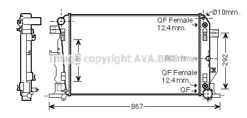 Радиатор, Система охлаждения двигателя AVA COOLING MS2445 (фото 1)