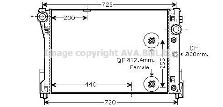 Радиатор охлаждения двигателя AVA COOLING MS2452