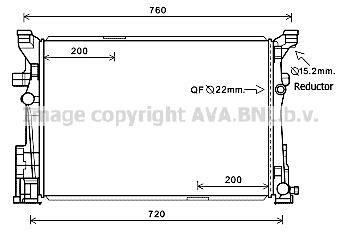 Радиатор охлаждения двигателя AVA COOLING MS2652