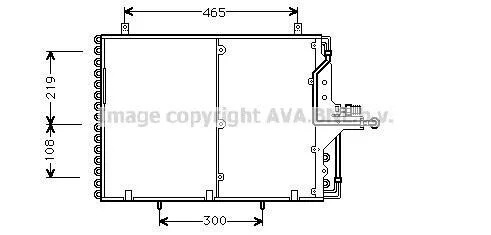Радиатор кондиционера (Конденсатор) AVA COOLING MS5169 (фото 1)
