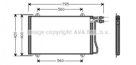 Радіатор кодиціонера AVA COOLING MS5219