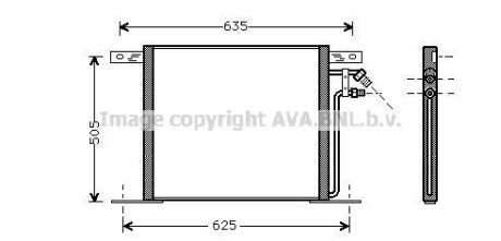 Радиатор кондиционера (Конденсатор) AVA COOLING MS5220