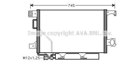 Радиатор кондиционера (Конденсатор) AVA COOLING MS5360D