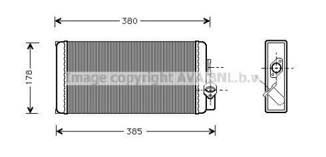 Радиатор отопителя салона AVA COOLING MS6188