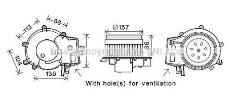 Двигатель вентиляции салона AVA COOLING MS8643