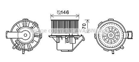 Вентилятор салону AVA COOLING MS8647