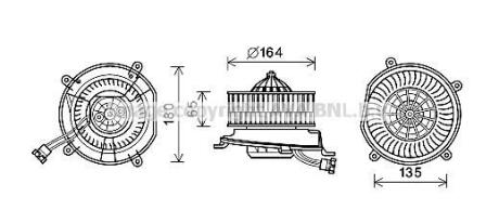 Двигатель вентиляции салона AVA COOLING MS8674