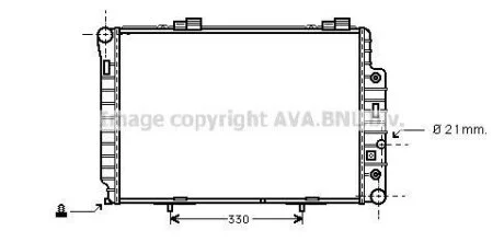 Радиатор охлаждения двигателя AVA COOLING MSA2174