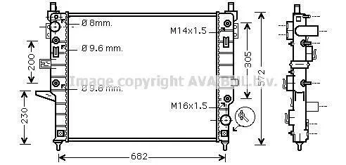 Радіатор, Система охолодження двигуна CLEVER FIT AVA COOLING MSA2271 (фото 1)