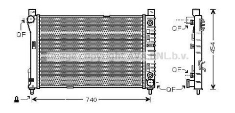 Радіатор, Система охолодження двигуна AVA COOLING MSA2286