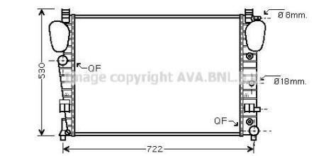 Радиатор охлаждения двигателя AVA COOLING MSA2309