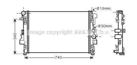Радиатор охлаждения двигателя AVA COOLING MSA2356