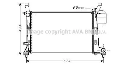 Радиатор охлаждения двигателя AVA COOLING MSA2363