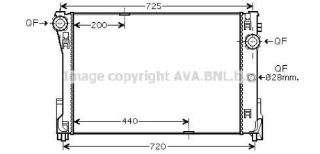 Радиатор охлаждения двигателя AVA COOLING MSA2474