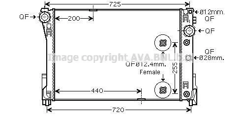 Радіатор, Система охолодження двигуна CLEVER FIT AVA COOLING MSA2546 (фото 1)