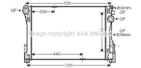 Радіатор система охолодження двигуна AVA COOLING MSA2575