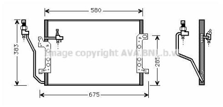 Радиатор кондиционера (Конденсатор) AVA COOLING MSA5330