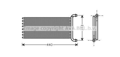 Радиатор отопителя салона AVA COOLING MSA6399
