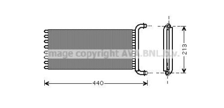 Радиатор отопителя салона AVA COOLING MSA6441