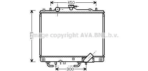 Радиатор охлаждения двигателя AVA COOLING MT2156 (фото 1)