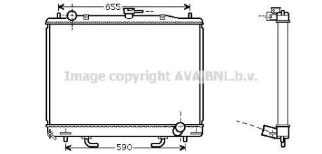 Радиатор охлаждения двигателя AVA COOLING MT2163