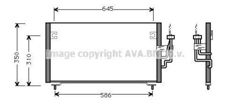 Радиатор кондиционера (Конденсатор) AVA COOLING MT5106