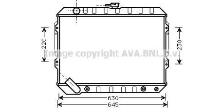 Радиатор охлаждения двигателя AVA COOLING MTA2089