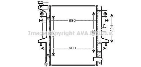Радіатор, Система охолодження двигуна AVA COOLING MTA2202 (фото 1)