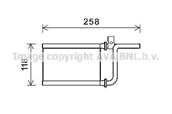 Теплообмінник, система опалення салону CLEVER FIT AVA COOLING MTA6254 (фото 1)