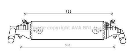 Интеркулер AVA COOLING MZ4267