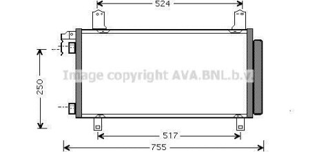 Радиатор кондиционера (Конденсатор) AVA COOLING MZ5158D