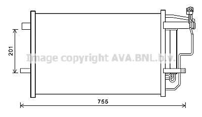 Радиатор кондиционера (Конденсатор) AVA COOLING MZ5242D