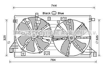 Вентилятор радиатора охлаждения AVA COOLING MZ7550