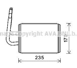 Радиатор отопителя салона AVA COOLING MZA6268