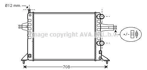 Радіатор система охолодження двигуна AVA COOLING OL2257 (фото 1)