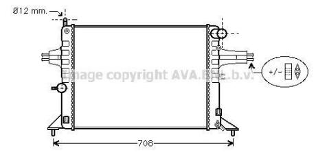 Радиатор охлаждения двигателя AVA COOLING OL2272