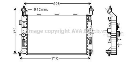Радиатор охлаждения двигателя AVA COOLING OL2345