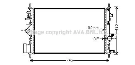 Радіатор, Система охолодження двигуна CLEVER FIT AVA COOLING OL2468