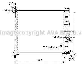 Радиатор охлаждения двигателя AVA COOLING OL2562