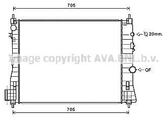 Радиатор охлаждения двигателя AVA COOLING OL2665