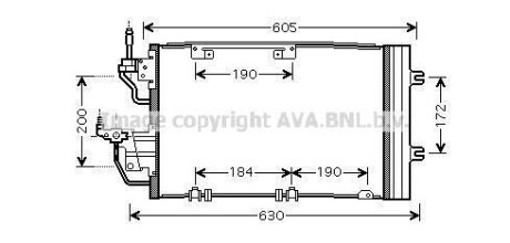 Радиатор кондиционера (Конденсатор) AVA COOLING OL5454D