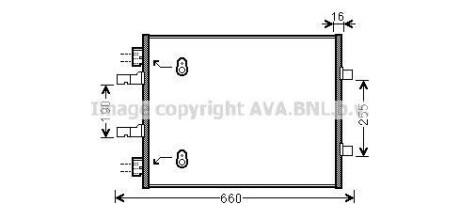 Радиатор кондиционера (Конденсатор) AVA COOLING OL5480