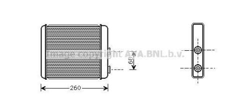 Радиатор отопителя салона AVA COOLING OL6259