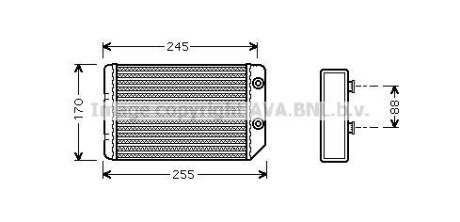 Радиатор отопителя салона AVA COOLING OL6314