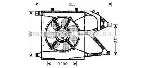 Вентилятор радиатора охлаждения AVA COOLING OL7517