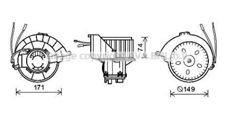 Двигатель вентиляции салона AVA COOLING OL8627