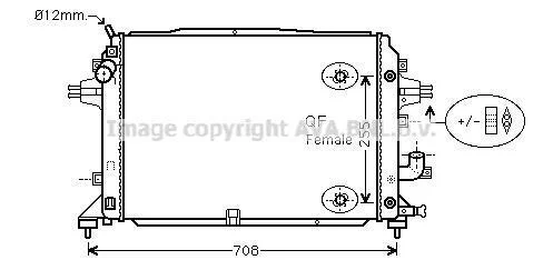 Радіатор, Система охолодження двигуна CLEVER FIT AVA COOLING OLA2460 (фото 1)