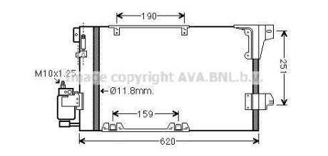 Радиатор кондиционера (Конденсатор) AVA COOLING OLA5251D