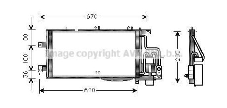 Радиатор кондиционера (Конденсатор) AVA COOLING OLA5310D
